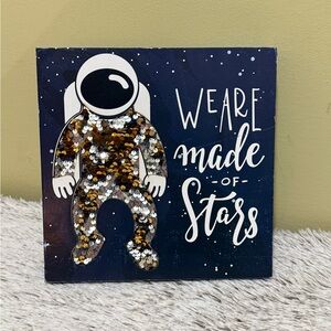 Astronaut Wall Art with Sequin Design